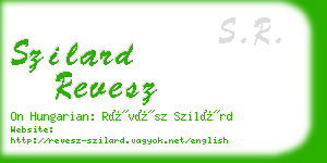 szilard revesz business card